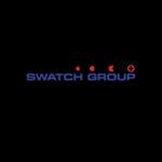Logo Swatch Group auf schwarzem Hintergrund