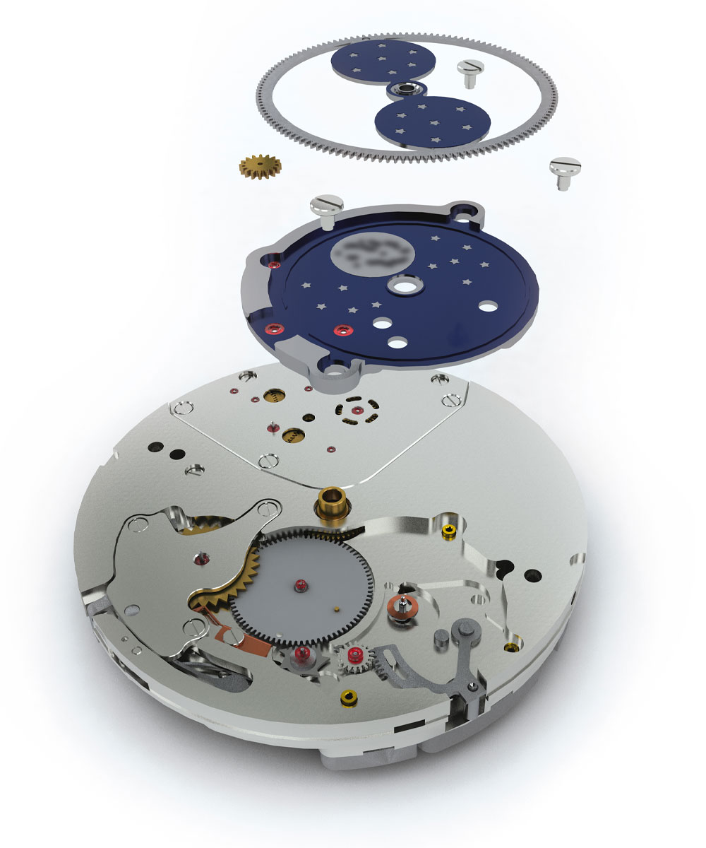 Modull der Robert Mühle Mondphase von Mühle-Glashütte
