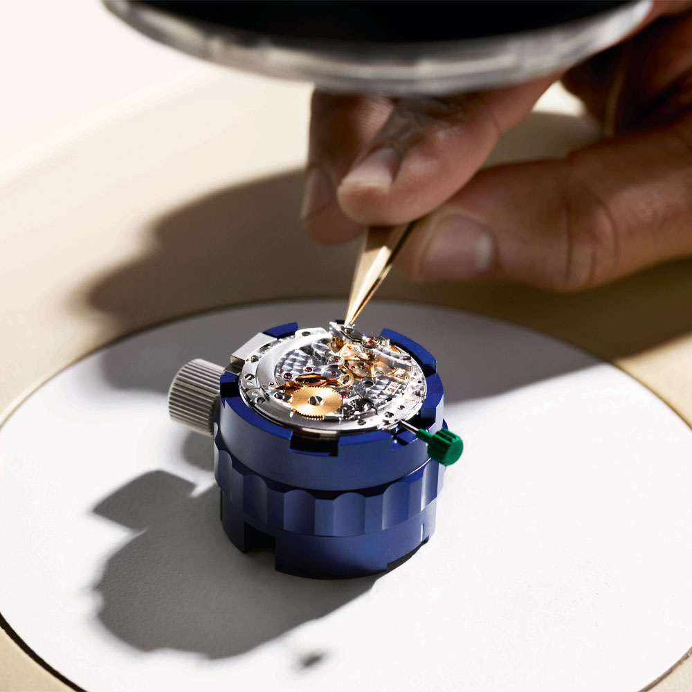 Arbeiten an einem Rolex-Ihrwerk
