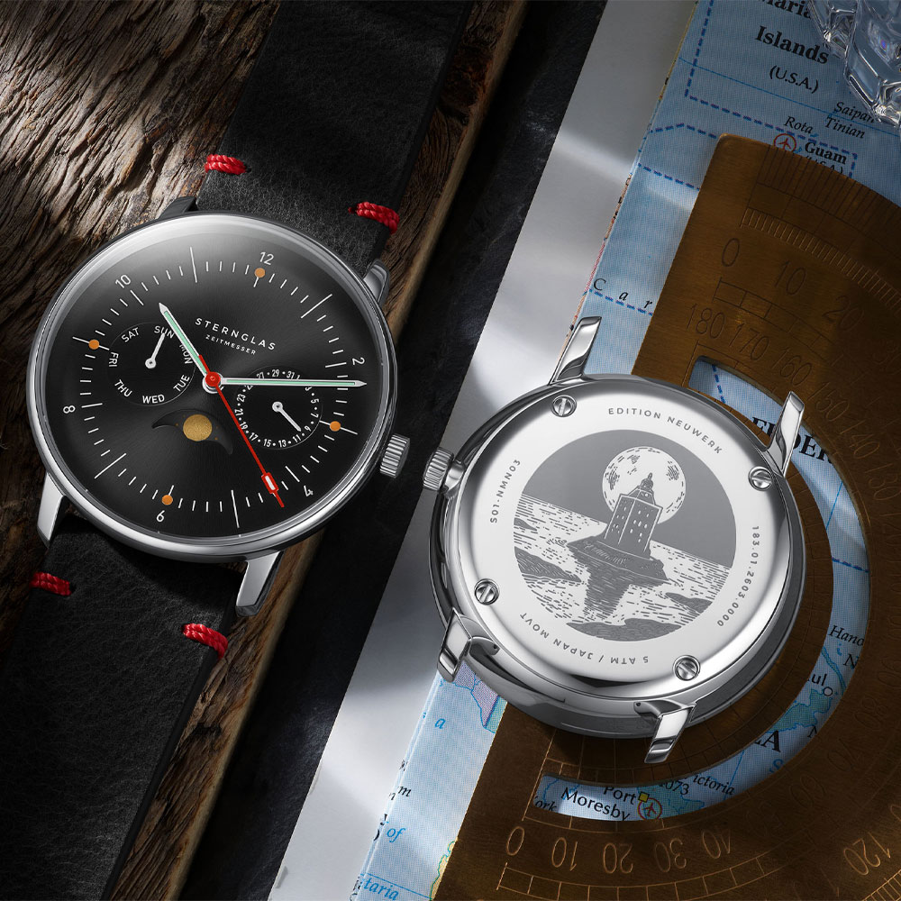 Sternglas Naos Mondphase Edition Neuwerk von vorne und hinten