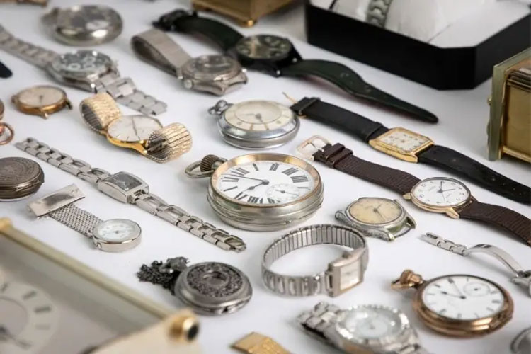Secondhand watches on a table