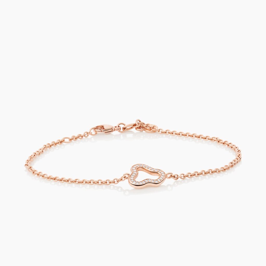 Bron Joyful Clouds Armband aus Roségold mit weißen Diamanten