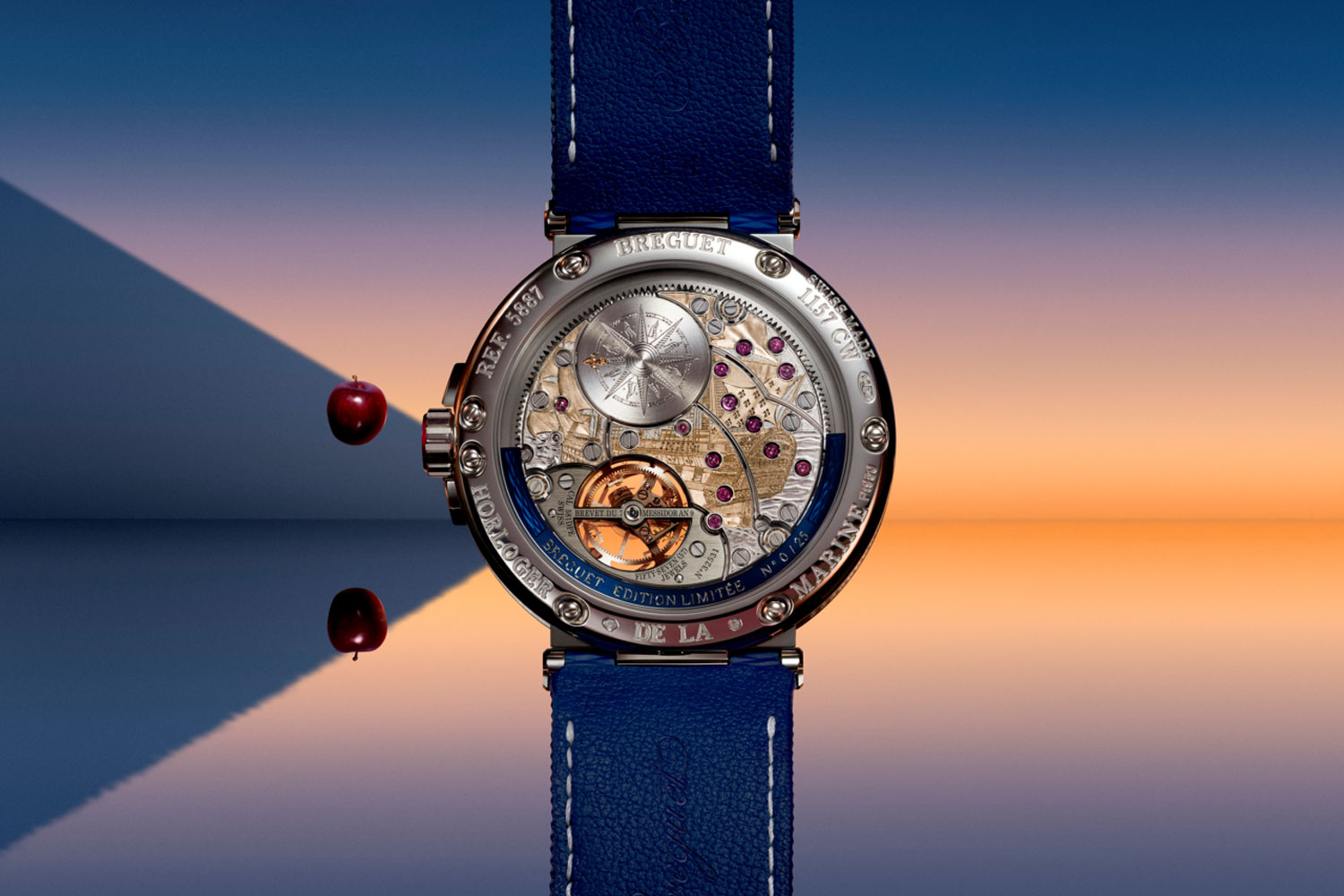 Marine Tourbillon Équation Marchante 5887 von Breguet in Platin, Rückseite
