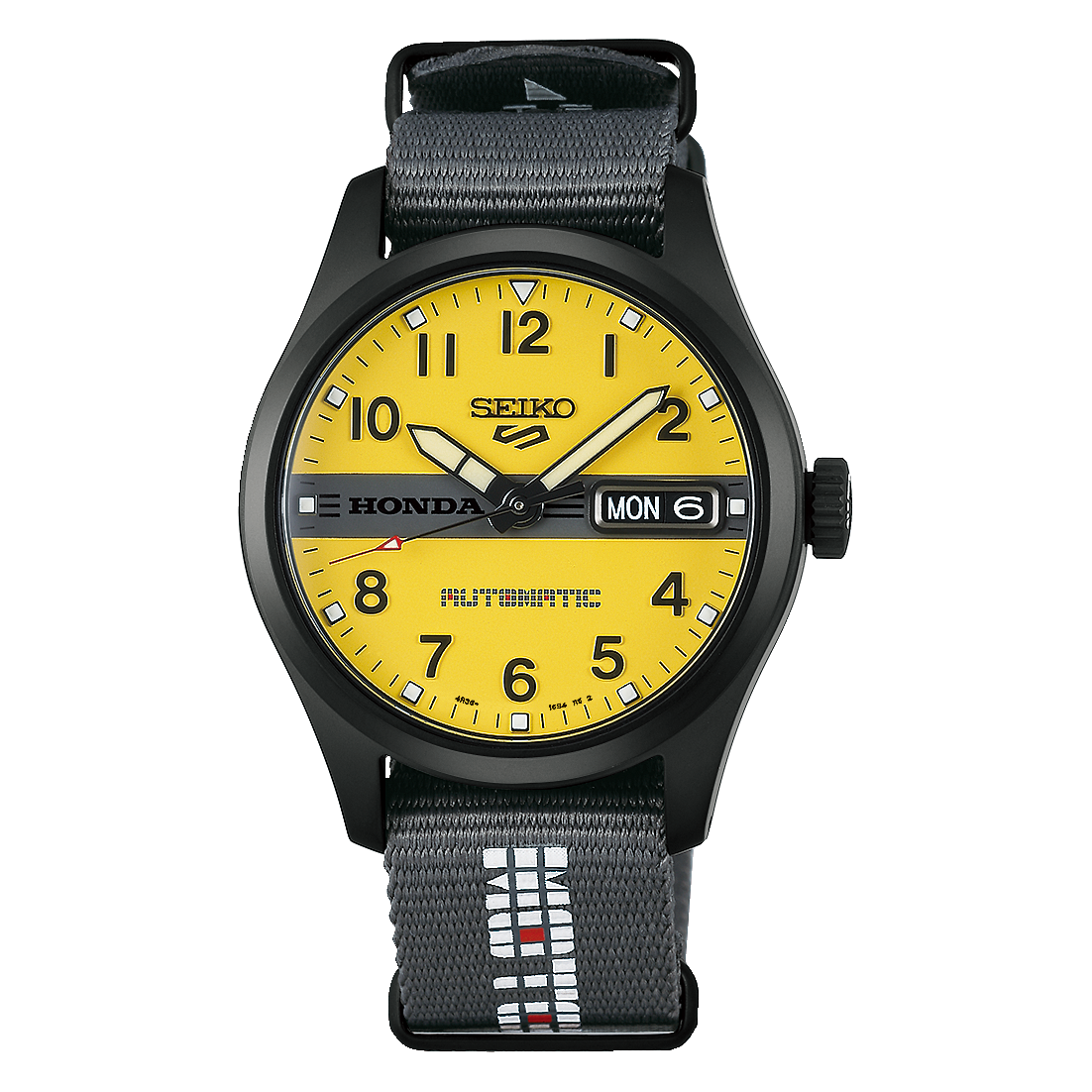 Seiko 5 Sports Motocompo Limited Edition HDB010K1 in yellow and black.