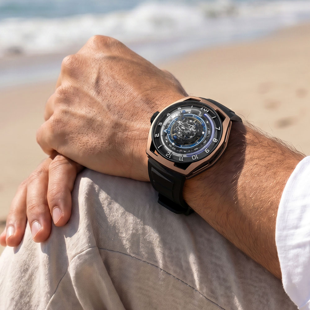 Hyt: Conical Tourbillon Midnight Blue