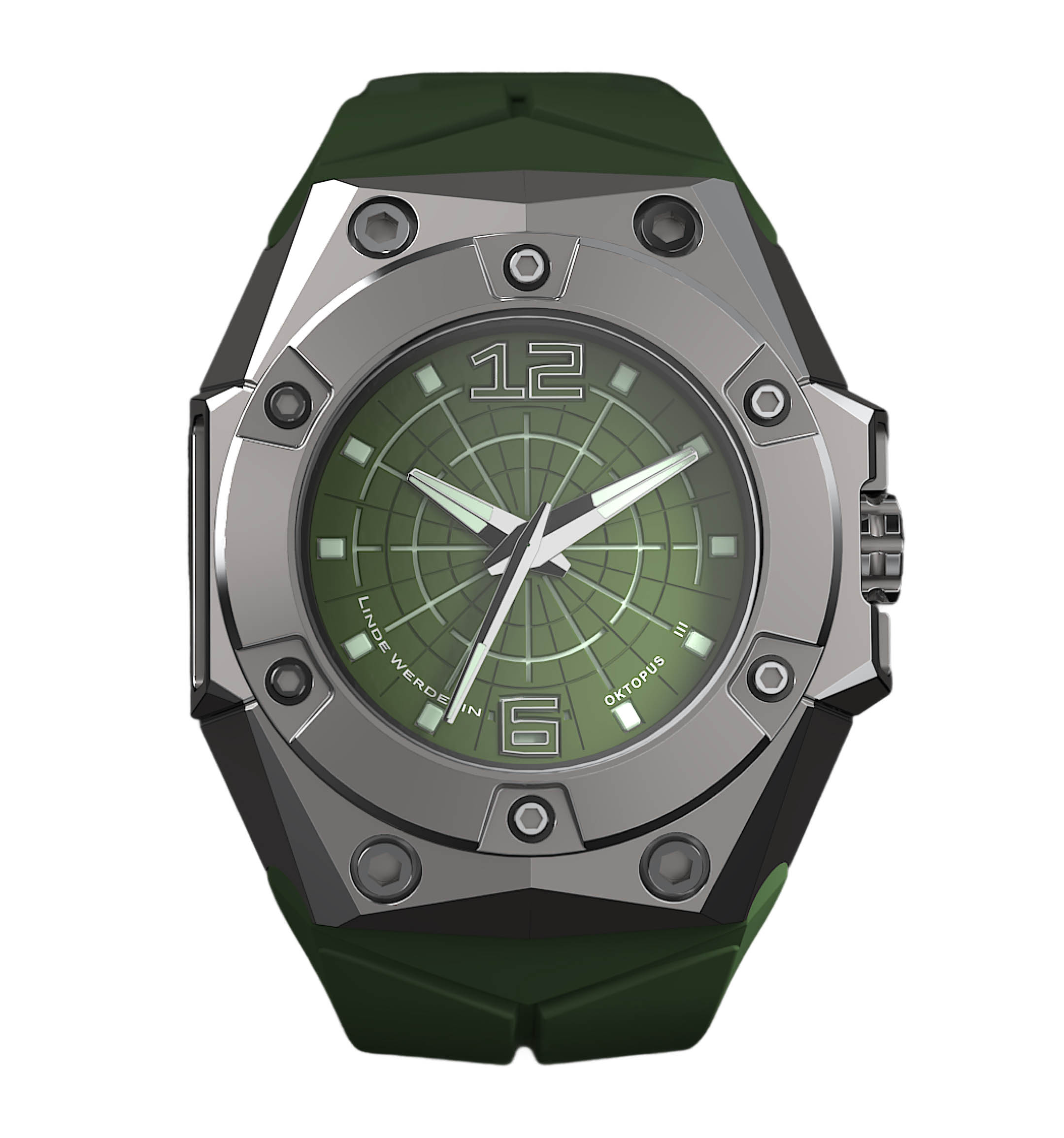 Linde Werdelin Oktopus III Green aus Titan