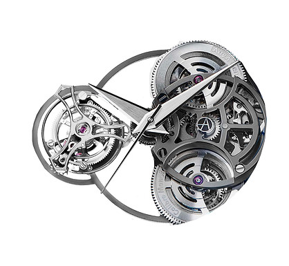 Skelettiertes ArtyA-Manufakturkaliber mit fliegendem Tourbillon