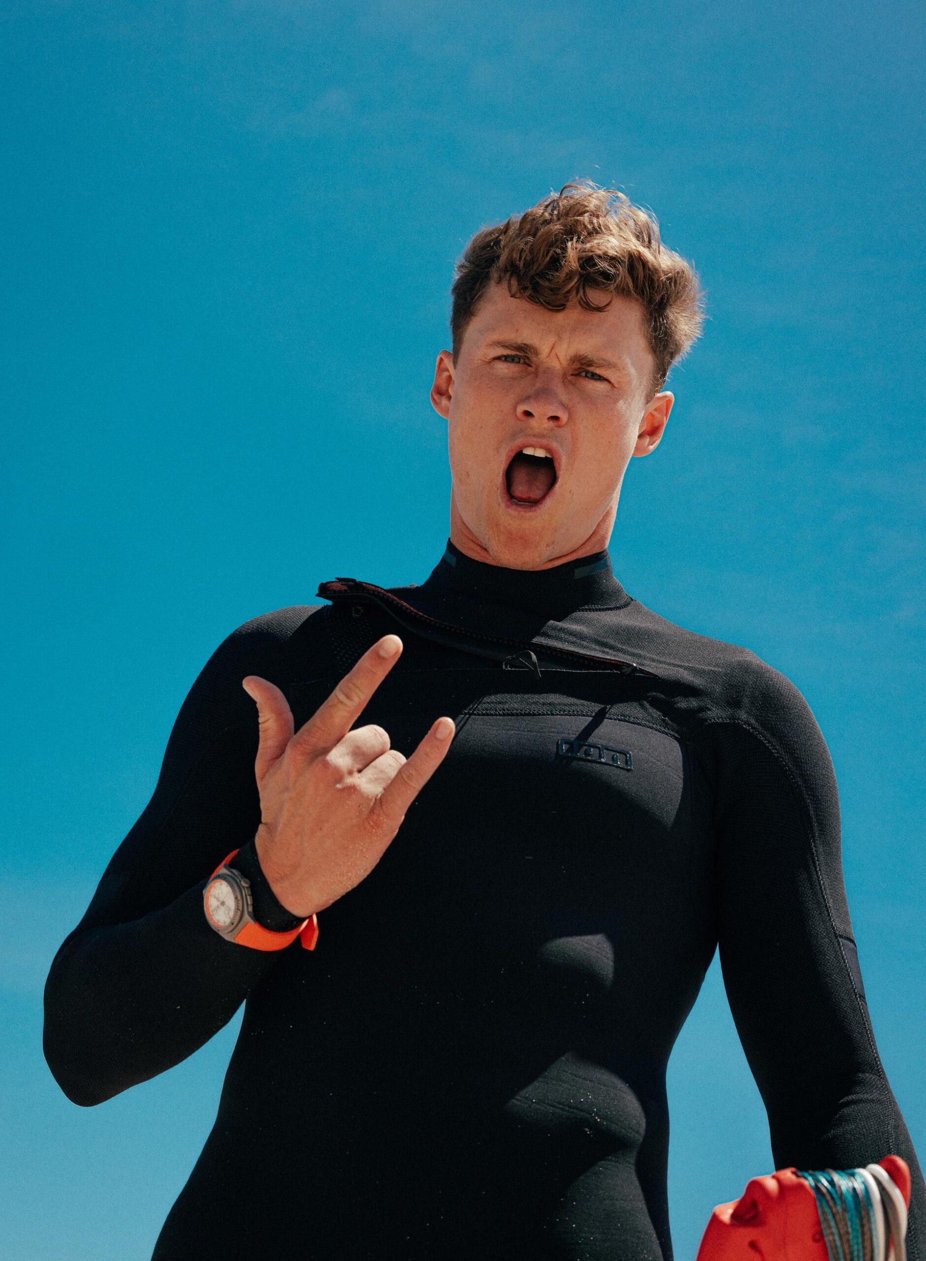 Kitesurfing world champion Liam Whaley wears the Micromilspec Field Test Unit.