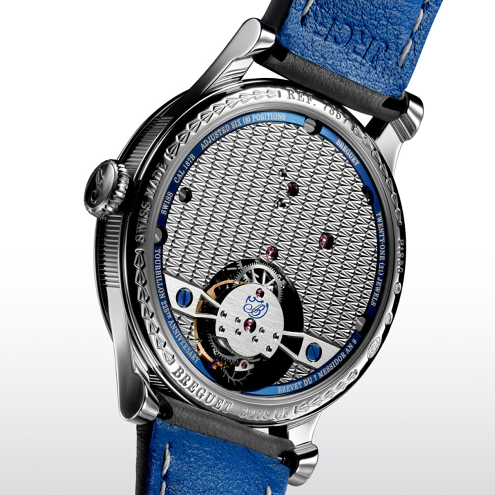 Classique Tourbillon 7357 von Breguet, in Platin, Rückseite