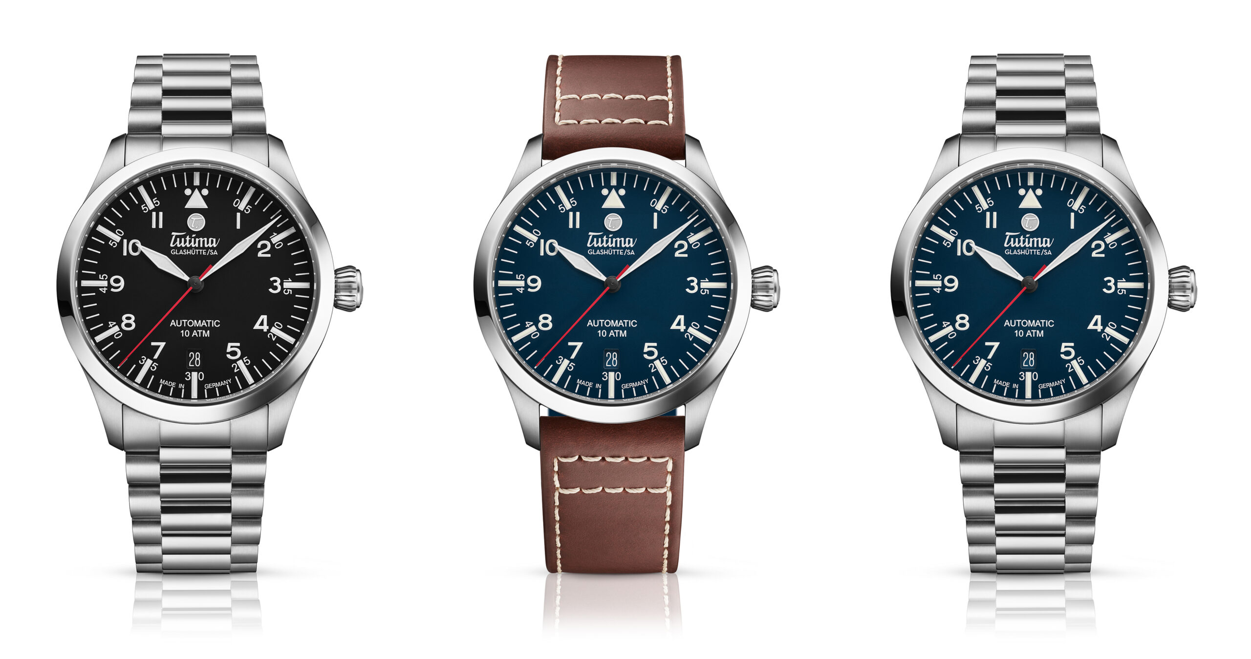 Sichtboden der Tutima Flieger T5 mit Automatikwerk Tutima 330
