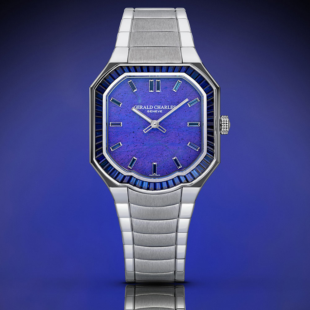 Gerald Charles Masterlink Gem Set Stone Dial