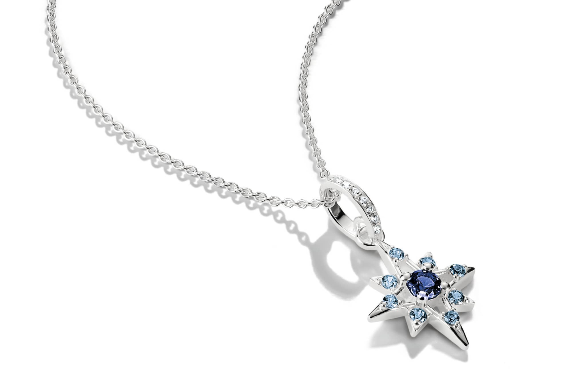 Thomas Sabo Midnight Sky Necklace with Star Pendant and Blue Nanocrystals