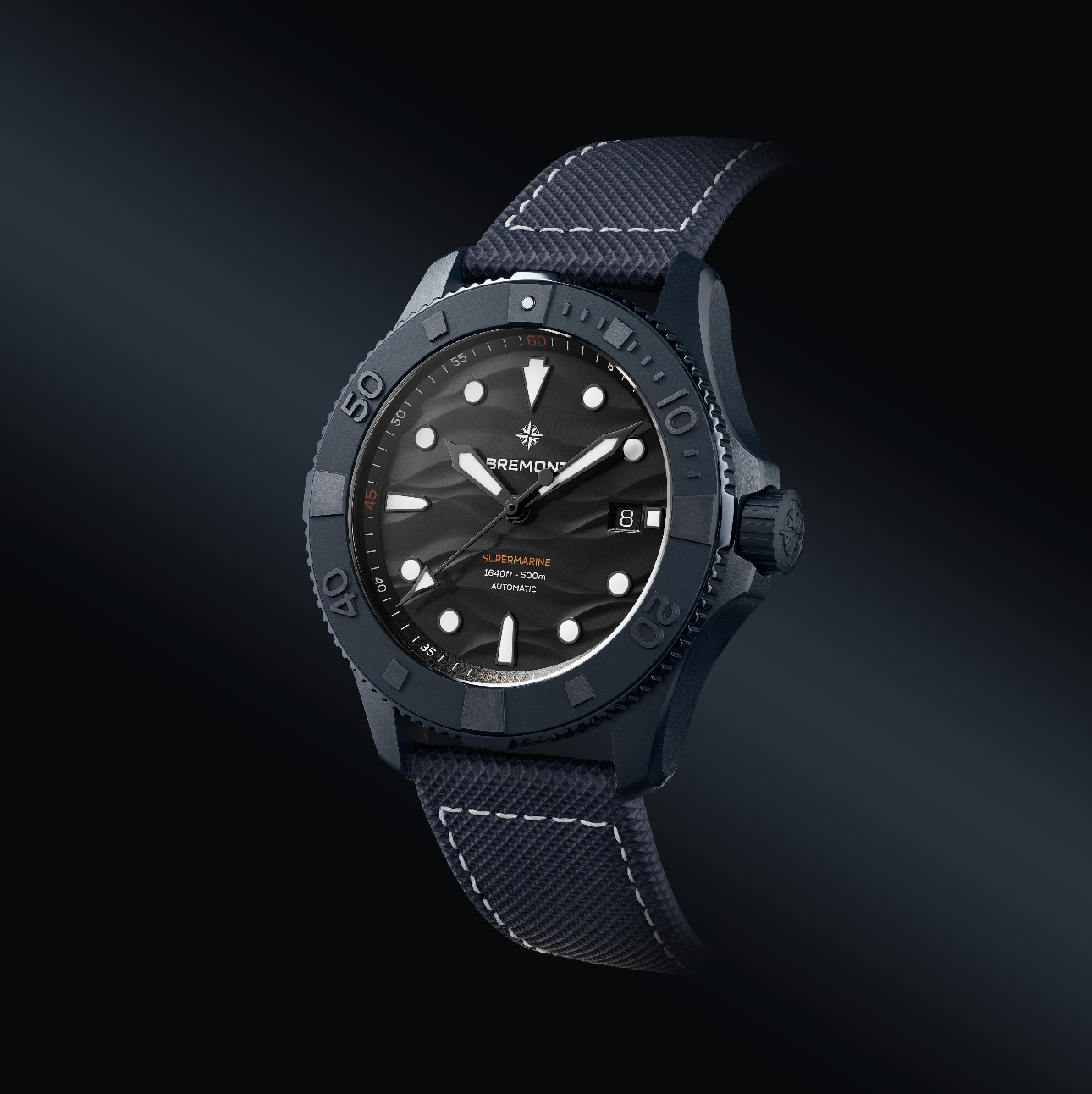 Gehäuseboden der Bremont Supermarine Full Ceramic Deep Blue