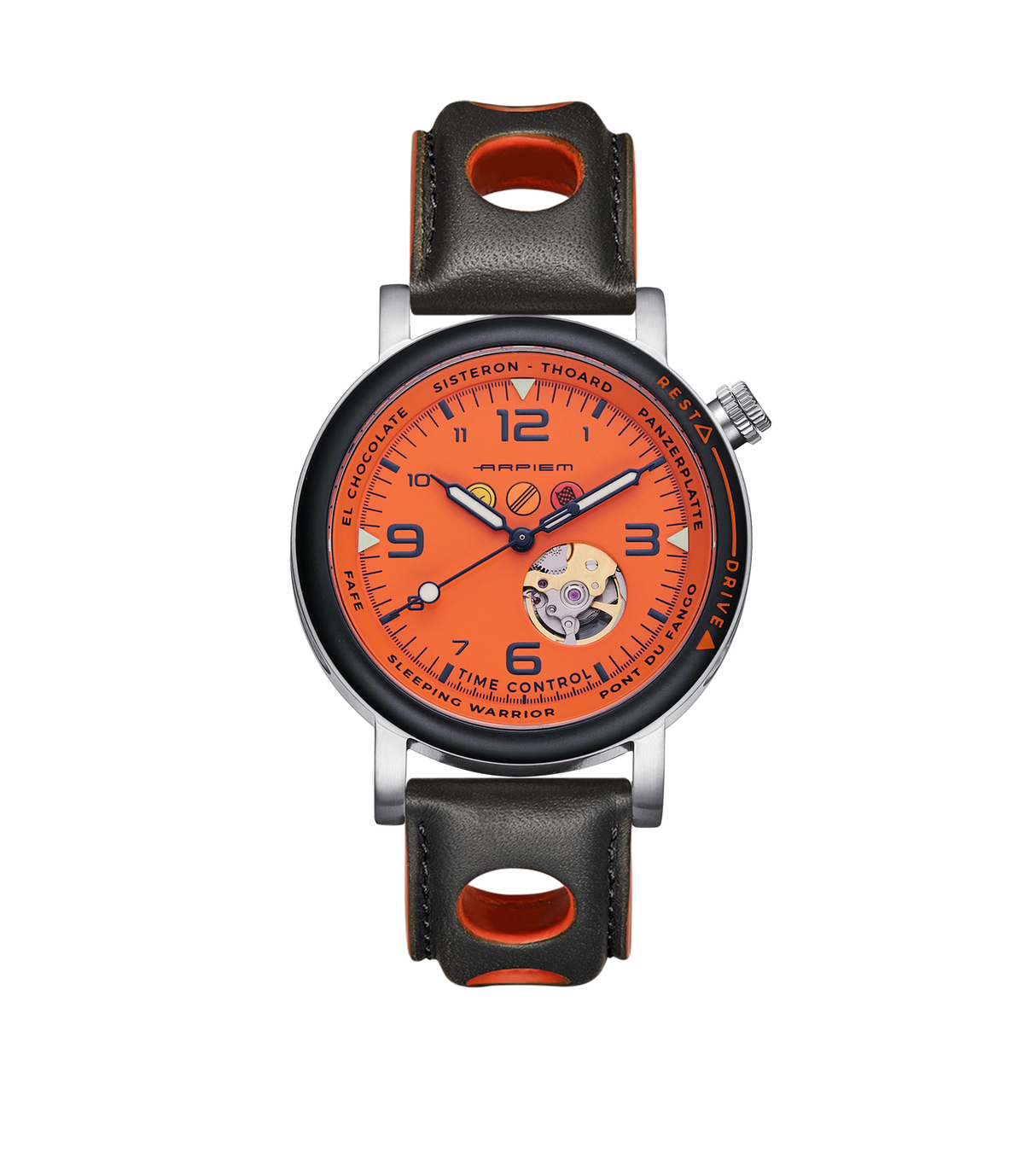 Arpiem Ride & Drive Time Control Orange, a French watch inspired by historic rally racing