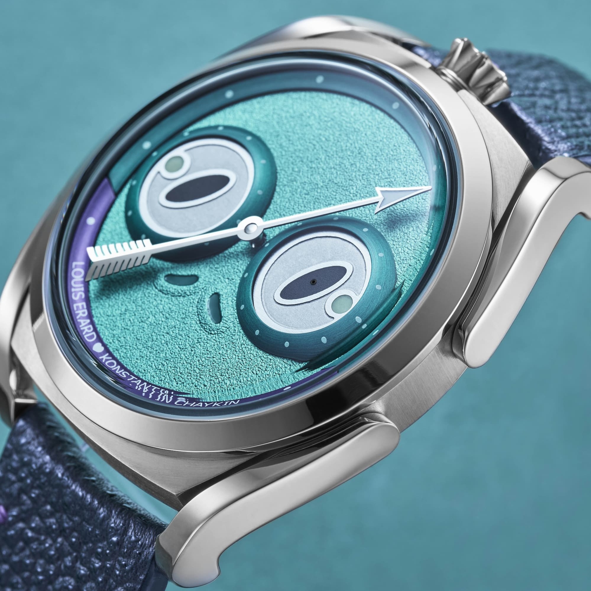 Louis Erard Unfrogettable in Turquoise und Brown