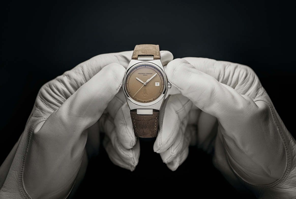 Frédérique Constant's Highlife Automatic in white gloves