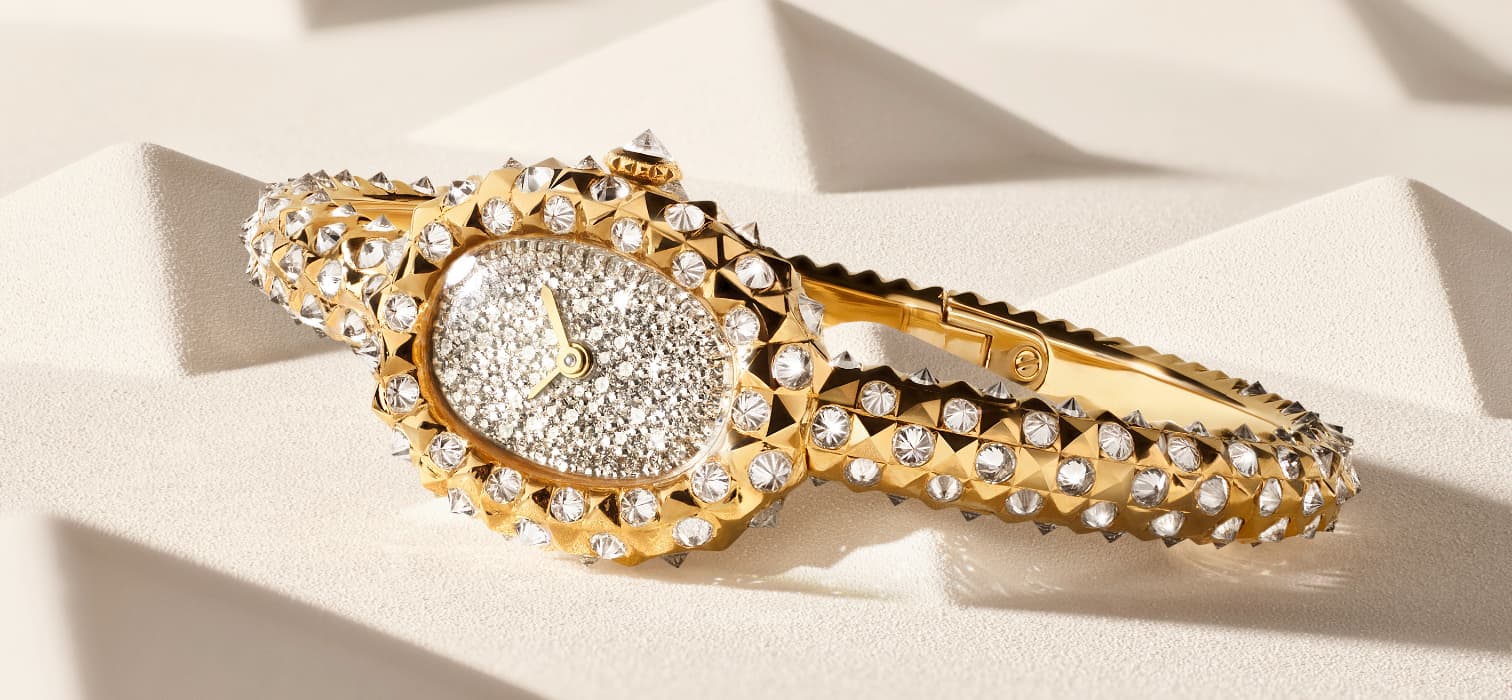 Cartier Baignoire Clous de Paris mit Diamanten