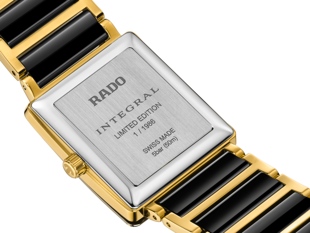 Detail der Rado Integral Limited Edition mit schwarzer Hightech-Keramik
