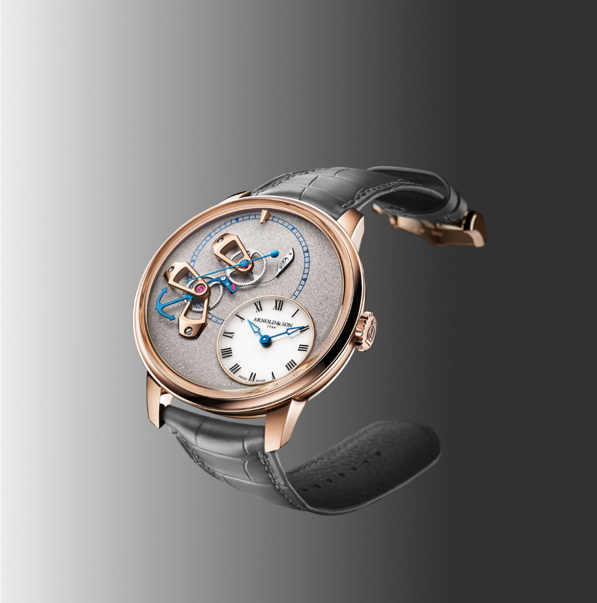 Arnold & Son DSTB Stop-Seconds in Rotgold mit Cliff-Grey-Zifferblatt