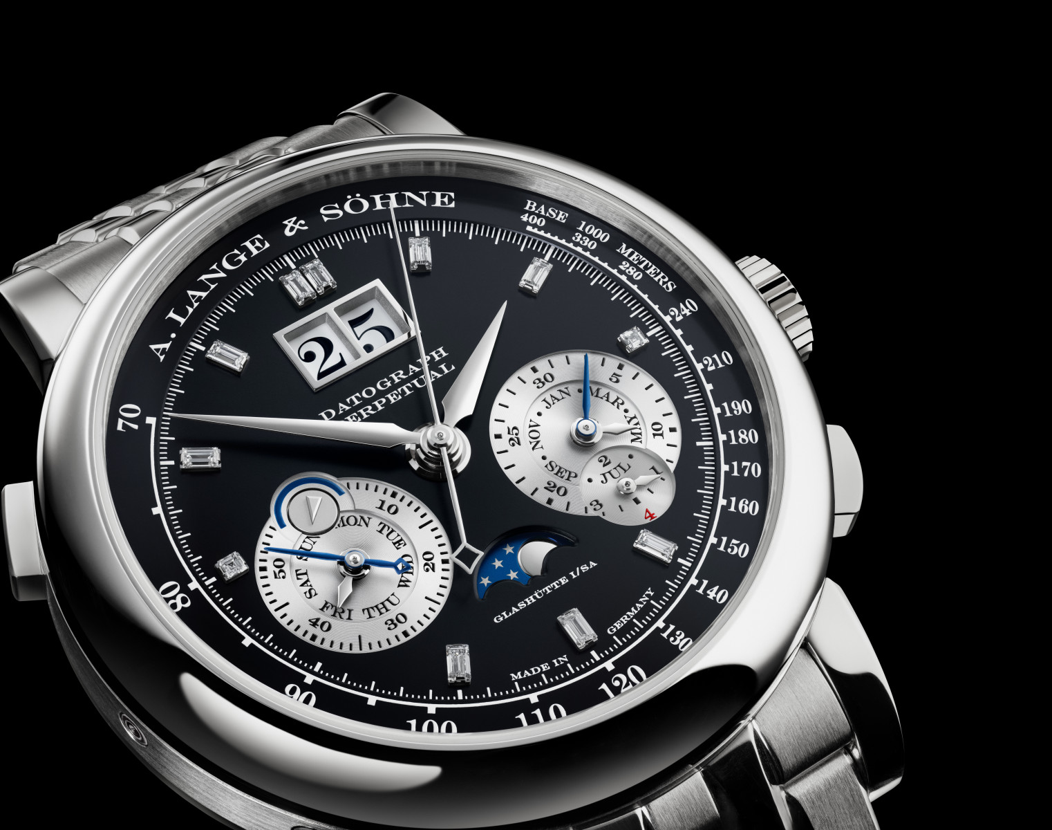 A. Lange & Söhne Datograph Perpetual – Dial with Diamond Hour Markers