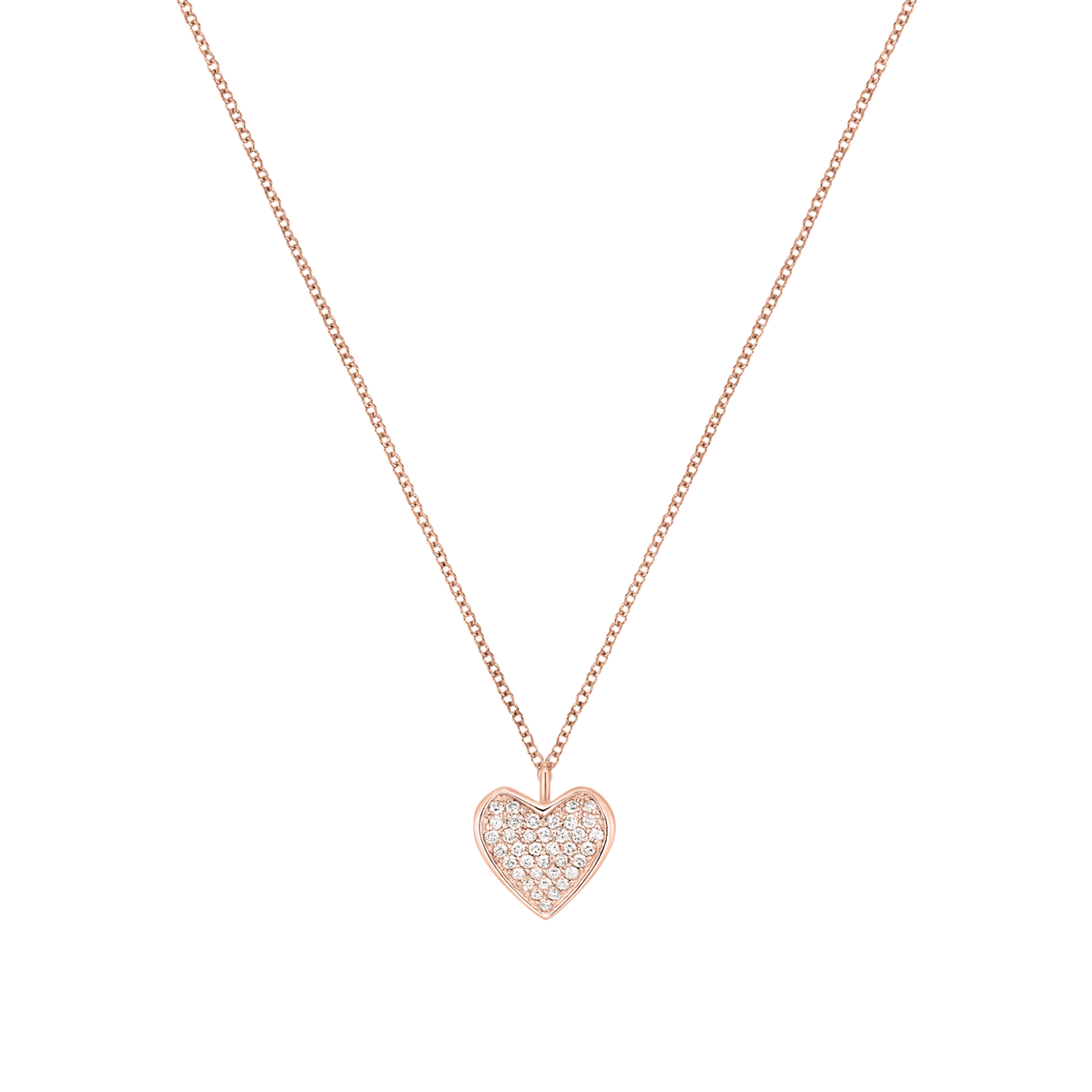 Korloff Korlove Herzanhänger in Roségold mit Diamanten