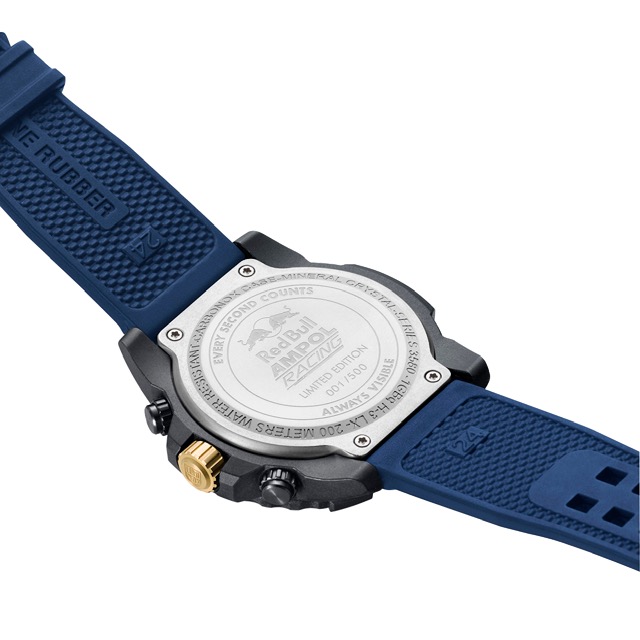 Gehäuseboden der Luminox Red Bull Ampol Racing Limited Edition