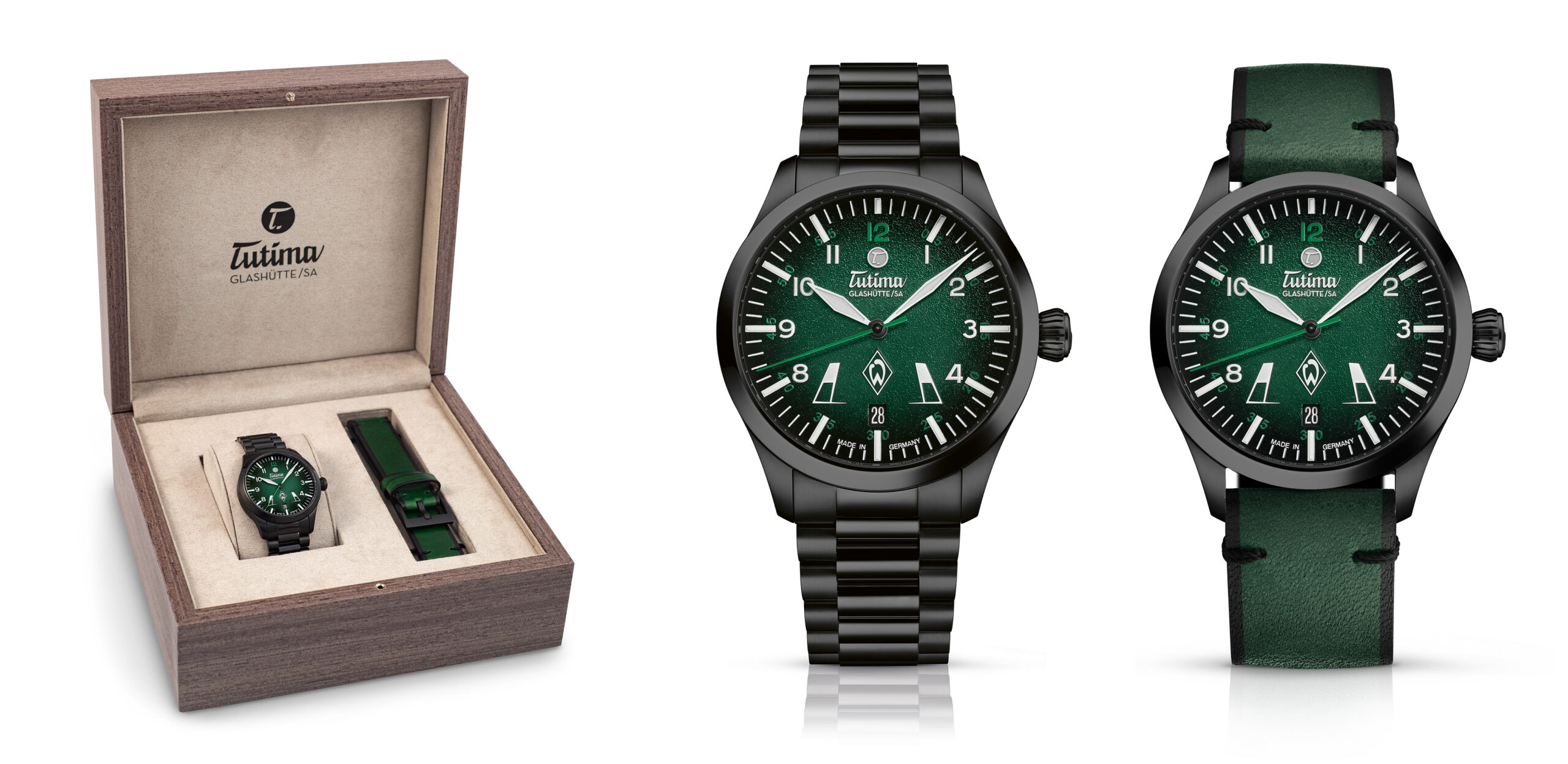Tutima Flieger T5 Jubiläumsedition mit Titan- und Lederband