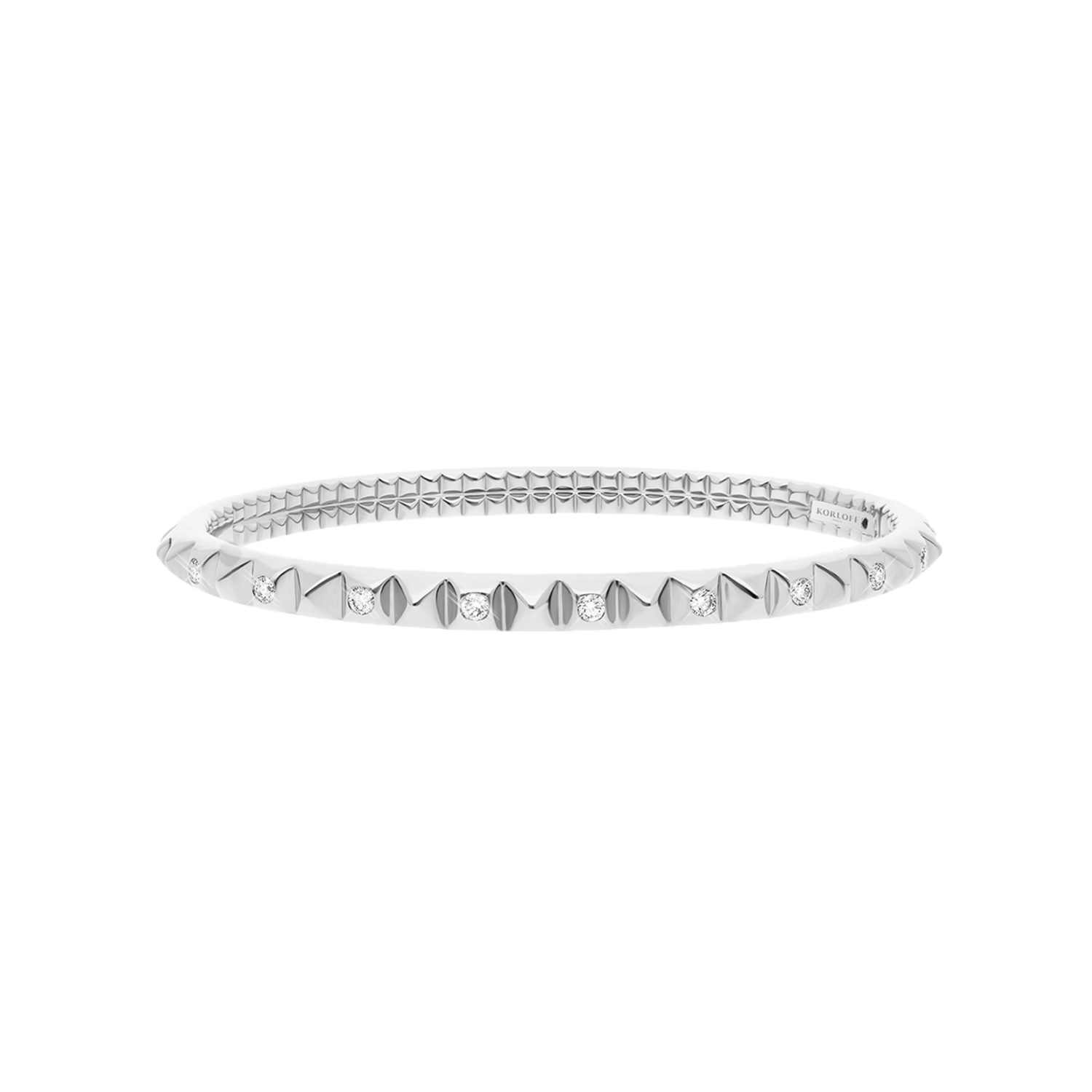 Korlove Armreif in Weißgold mit Diamanten