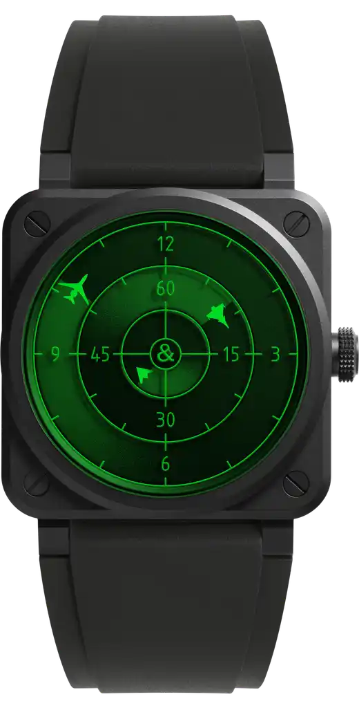 Bell & Ross BR-03 Green Radar Ceramic in Frontansicht