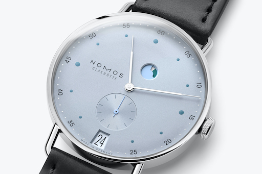 NOMOS Metro Date Power Reserve Ice Blue